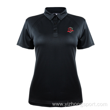 Moisture Wicking Dry Fit Polo Shirt Black